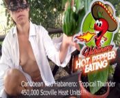 Eating Carribean Red Habanero Hot Pepper from www koal xnx english sexy aunty