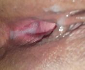 MILF creampied by Bull friend cucky cleans from hairy cuckold mature wife makes him cum with rimming and