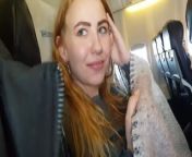 PUBLIC AIRPLANE Handjob and Blowjob from horny xxx
