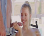 WOWGIRLS Hottest blonde girl Freya Mayer sucking big white cock and getting fucked by the pool from hot sxx vdieo