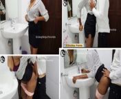 ඔෆිස් එකේ බොස් වොෂ්රූම් එකට රිංගුවා Sri Lankan Office Boss Sneaked Into The Washroom And Fuck Me from athe gahana kollo