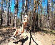Naked Girl Walking in the spring forest from big butt fuckingz nudism