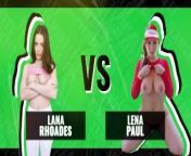 Battle Of The Babes - Lana Rhoades vs Lena Paul - The Ultimate Bouncing Big Natural Tits Competition from godzilla vs mecha godzilla final
