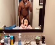 pawg sucks and fucks bcc in front of the bathroom mirror from hjh