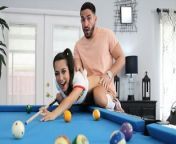 Freeuse Fantasy - Tiny Cute Slut Freya von Doom Gets Fucked By Lucky Stud On The Pool Table from bangla pool sex