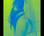 Czech did anal enema shower in latex body.Extreme belly inflation.Water belly bulge pregnant belly. from klistier