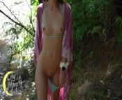 Hiking in a skimpy bikini..so many people saw me getting naughty! from hebe topless