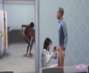 Stepdaughter and stepfather get involved in a forbidden relationship in front of their mother from 禁断番号图解ww3008 cc禁断番号图解 yve