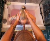 blonde girlfriend suck dick during bath till its dry Dom and Pat from pat khat e choda chode