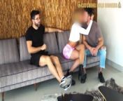 A Turkish Guy And A Spanish Guy Fuck A Fake Ass Hot Babe On A Crazy Threesome from turkse