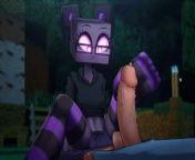 Hornycraft Enderman Girl Give Foot Job with socks on from hentai game all sex scenes
