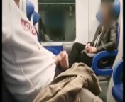 STRANGER FLASH DICK and jerks me off in the train from seductive music video