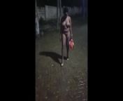 submissive slut walking naked in the street for daddy from 44 ladki ki