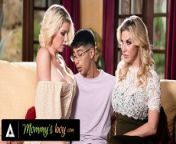 MOMMY'S BOY - Hot Blonde Stepmoms Kayla Paige And Kit Mercer Fight Over Their Stepson's Big Cock! from small boy hot aunurulia hd video song 2018