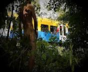 Risky, completely naked, dick flashing in front of the train, episode 1. from 全裸公園街道露出