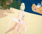 Elysia and Kiana Honkai Impact Hentai Sex Beach Mmd 3D Blonde Hair Color Edit Smixix from ellie renee nude uncensored