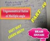 Prove this math , Ratios of multiple angles Math part 19 from 19 indian wife s